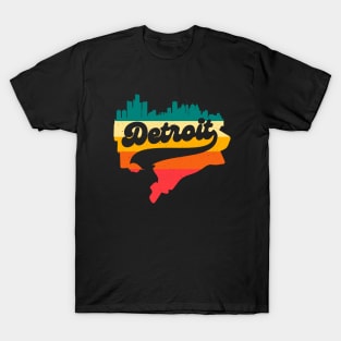 Detroit Michigan city map T-Shirt